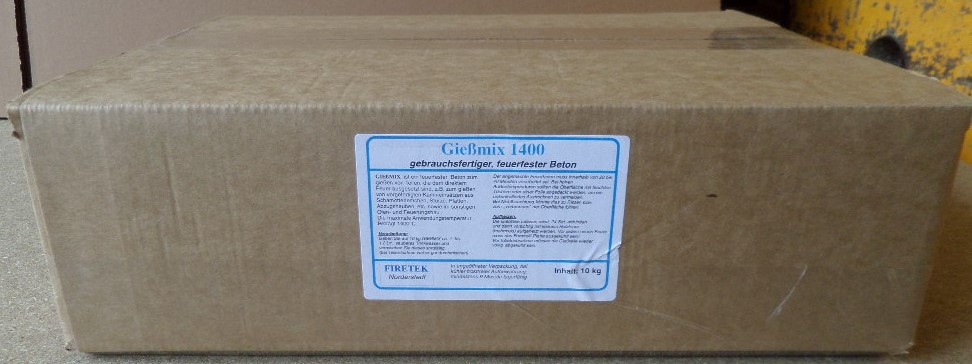 FIRETEK Feuerbeton Gießmix 1400 im Standbeutel 10 kg FIRETEK Feuerbeton Gießmix 1400 im Standbeutel 10 kg